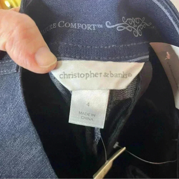 Christopher Banks Denim Trouser Jeans Women 4 Dark Wash Classic Fit Straight NWT - Picture 9 of 9